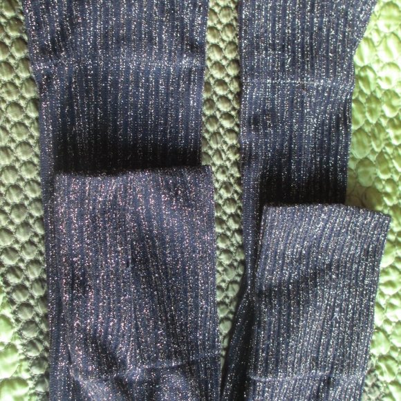 leg warmers black gold sparkle one size - Picture 2 of 3